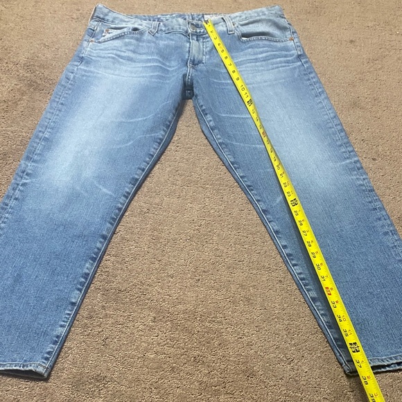 AG Adriano Goldschmied  Slouchy Slim 32R Relaxed Denim Jeans - Light Blue - Picture 7 of 15